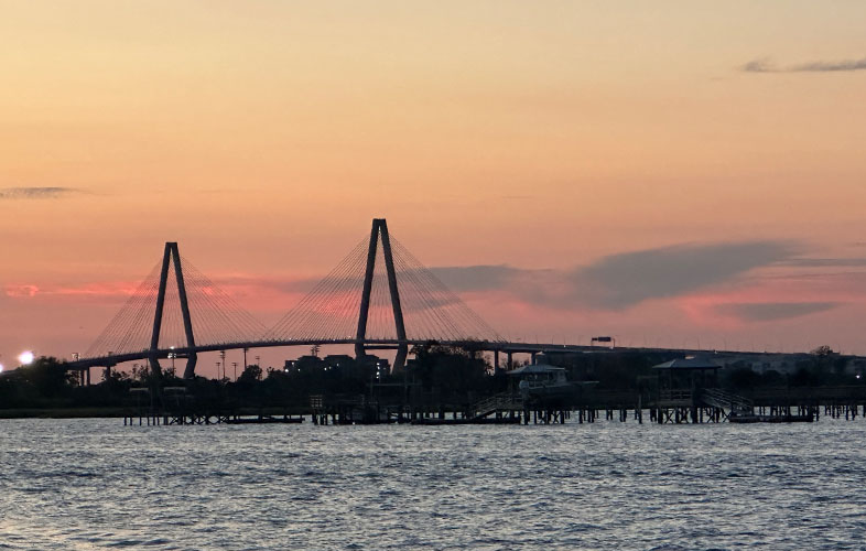 Arthur Ravenel Jr Bridge Sunset